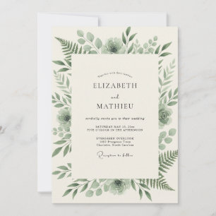 Moss Fern Wedding Invitation