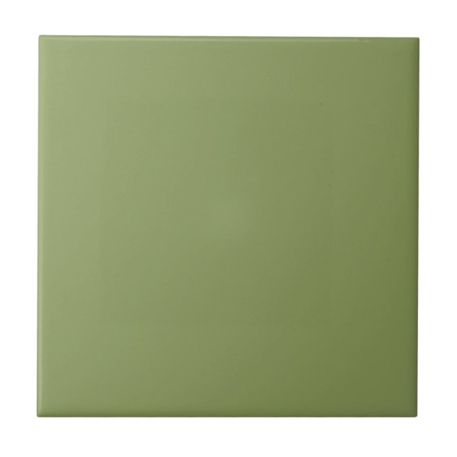 Moss Green #8a9a5b Ceramic Tile (Front)
