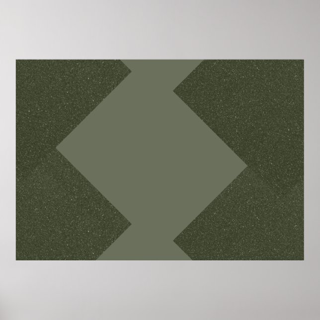 Moss Green Abstract Poster Print (Front)