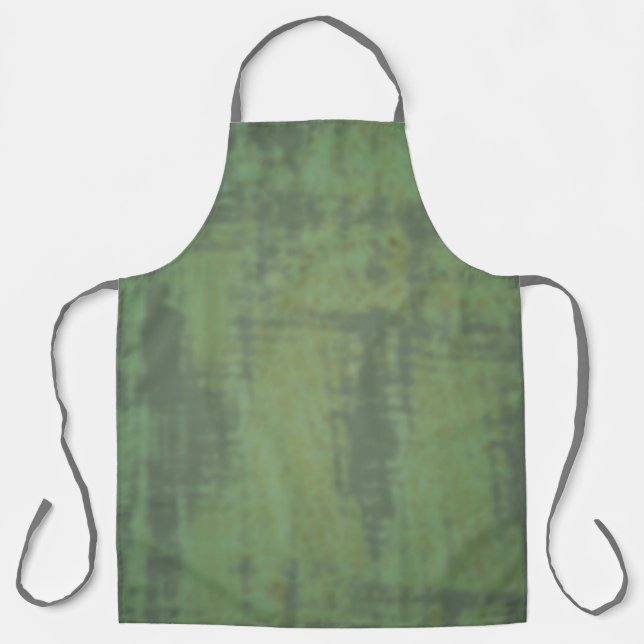 Moss Green Abstract Unisex Apron by Detailsavvy (Front)