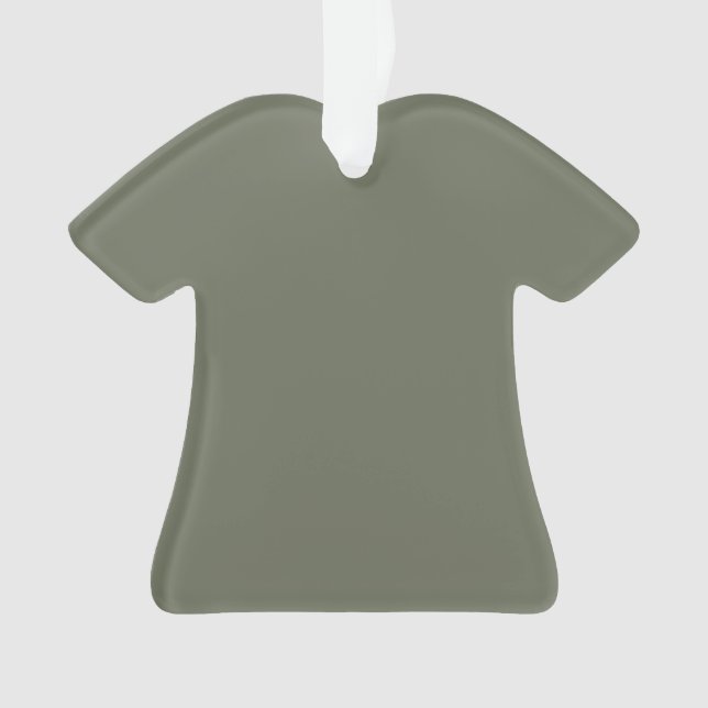 Moss Green Acrylic Tee Ornament – Customisable (Front)