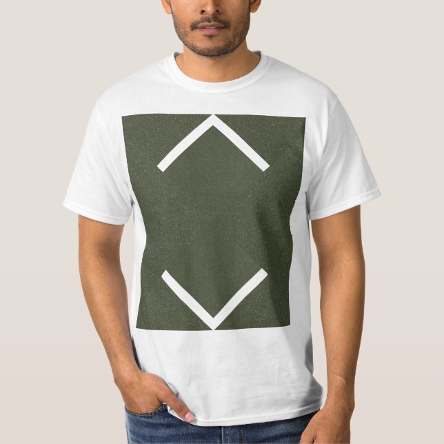 Moss Green Arrows Graphic T-Shirt (Front)