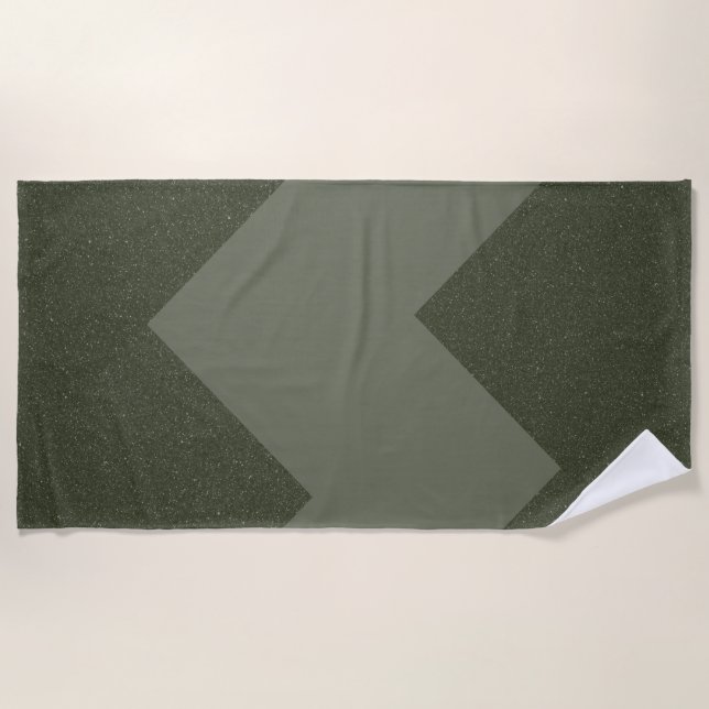 Moss Green Beach Towel | Custom Logo Option (Front)