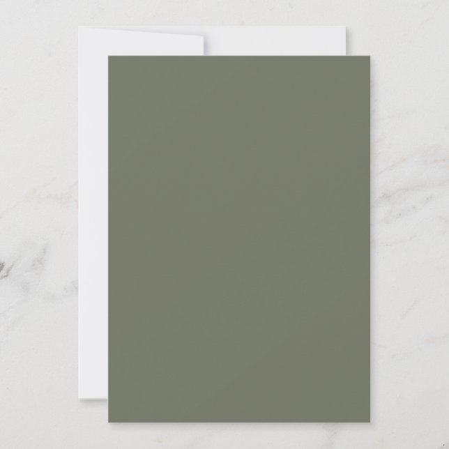 Moss Green Blank Invitation Template (Front)