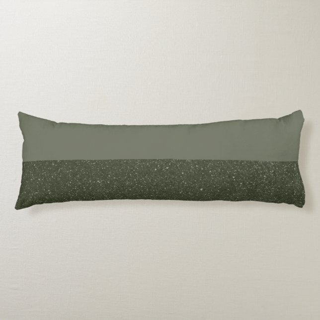 Moss Green Body Pillow with Glitter Base (Custom) (Front)