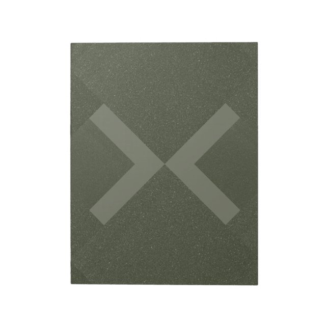 Moss Green Bold Crossover Notepad – Customisable (Rotated)