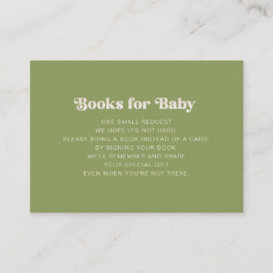 Moss Green Books for Baby Enclosure Card