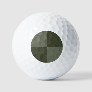 Moss Green Chequered Golf Ball Design