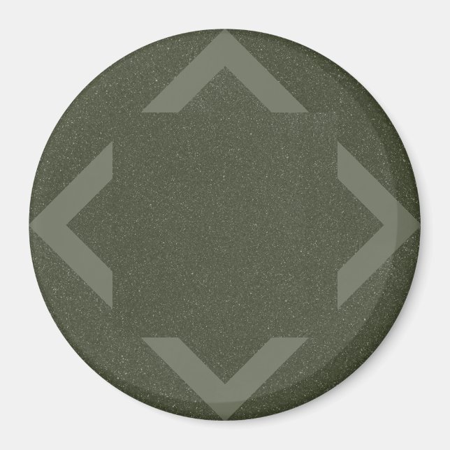 Moss Green Chevron Magnet Design (Front)