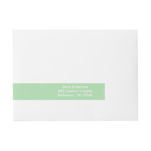 Moss Green Classy Colourful Wraparound Address Label