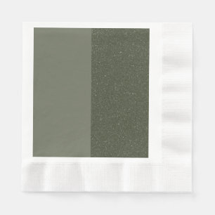 Moss Green Colorblock Paper Napkin – Customisable