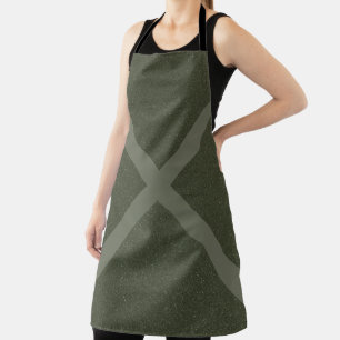 Moss Green Cross Apron – Customisable
