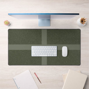 Moss Green Cross Design Desk Mat Custom