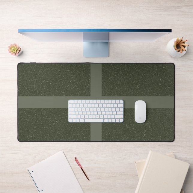 Moss Green Cross Design Desk Mat Custom (Office 1)