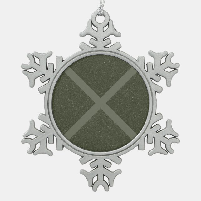 Moss Green Cross Ornament – Customisable (Front)