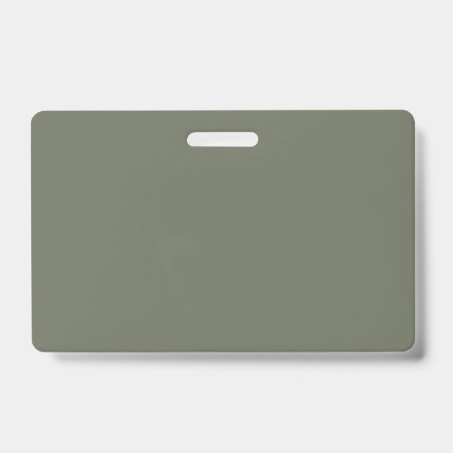 Moss Green Custom Name Badge ID Badge (Front)