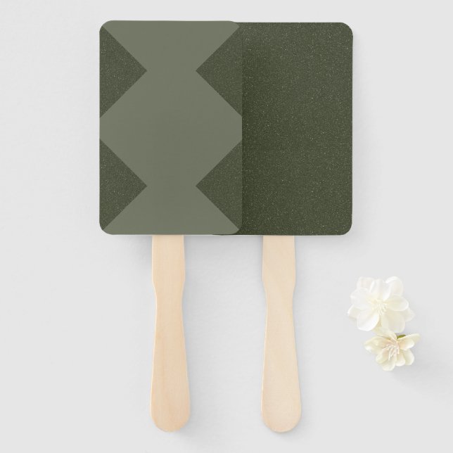 Moss Green Custom Paddle Fans (Front and Back)