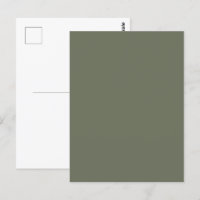 Moss Green Customisable Postcard