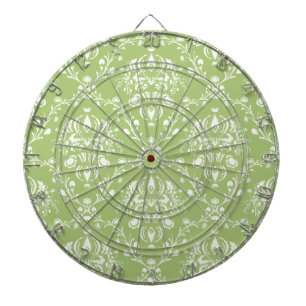 Moss Green Damask Dartboard