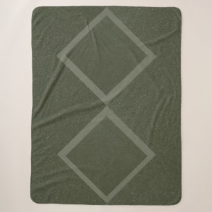 Moss Green Diamond Duo Sherpa Blanket