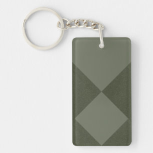 Moss Green Diamond Fade Keychain – Customisable