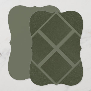 Moss Green Diamond Grid Flat Card