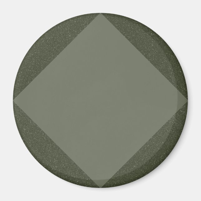 Moss Green Diamond Magnet with Textured Frame (Front)