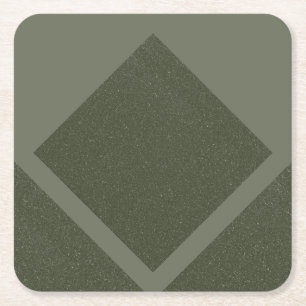 Moss Green Diamond Modern - Paper Coaster
