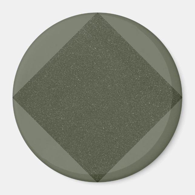 Moss Green Diamond Pattern Magnet (Front)
