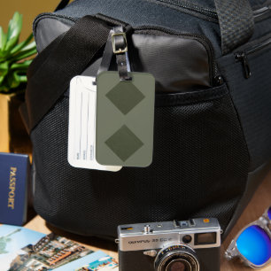 Moss Green Diamond Pattern Tag