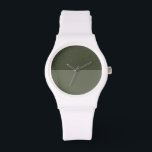 Moss Green Dual Texture Custom Watch<br><div class="desc">This moss green custom watch combines timeless style with flexible utility, designed to serve everything from personal milestones to large-scale bulk orders. The face features a unique split design: one half in solid moss green, the other in a matching hue with a subtle noise texture that mimics the look of...</div>