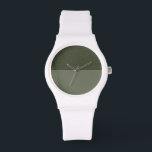 Moss Green Dual Texture Custom Watch<br><div class="desc">This moss green custom watch combines timeless style with flexible utility, designed to serve everything from personal milestones to large-scale bulk orders. The face features a unique split design: one half in solid moss green, the other in a matching hue with a subtle noise texture that mimics the look of...</div>