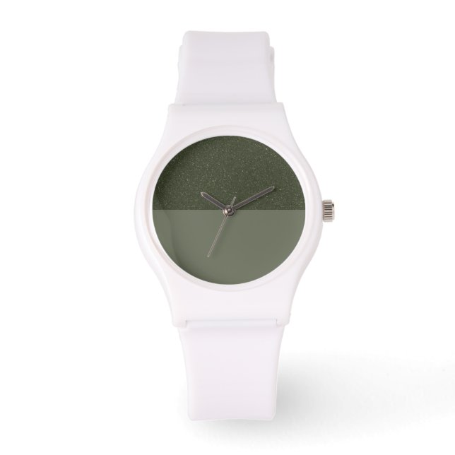 Moss Green Dual Texture Custom Watch (Front)