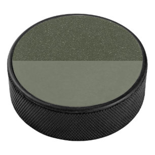 Moss Green Dual-Tone Glitter Hockey Puck (Custom)