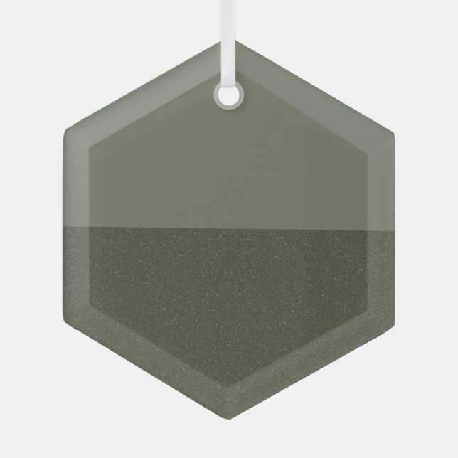 Moss Green Dual-Tone Hex Ornament – Customisable (Front)