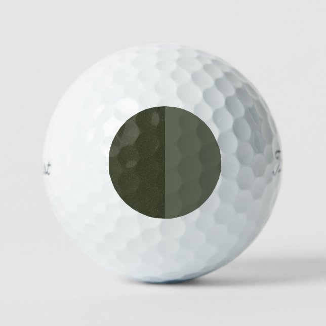 Moss Green Duo Design Golf Ball – Customisable (Front)