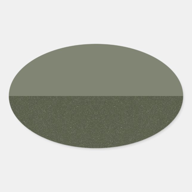 Moss Green Duo Oval Sticker – Customisable (Front)
