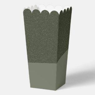 Moss Green Favour Box with Textured Top – Customis