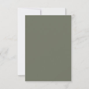 Moss Green Flat Thank You Card