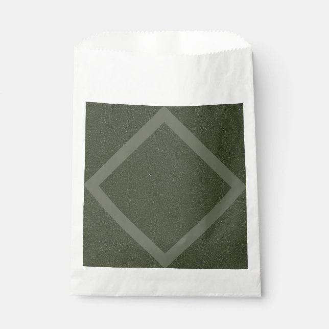 Moss Green Frame Diamond Favour Bag (Front)