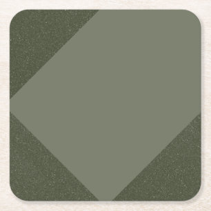 Moss Green Geometric Custom Coaster