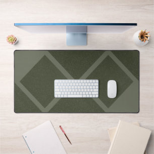 Moss Green Geometric Diamond Desk Mat – Customise