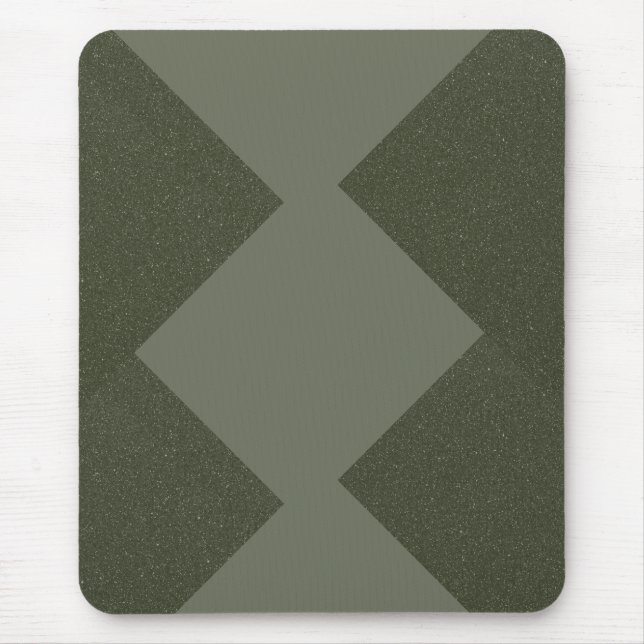 Moss Green Geometric Mousepad (Front)