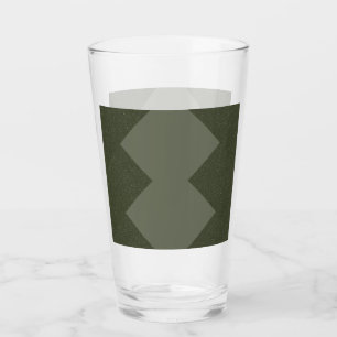Moss Green Geometric Pint Glass