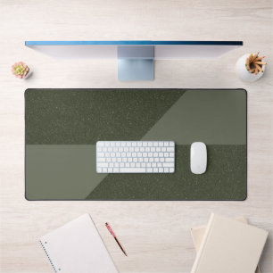 Moss Green Geometric Split Desk Mat – Customisable