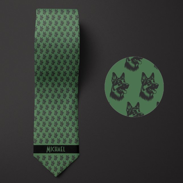 Moss Green German Shepherd Tie (Creator Uploaded)