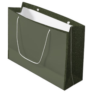 Moss Green Gift Bag with Textured Sides
