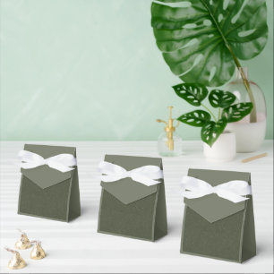 Moss Green Glitter Favour Box – Customisable
