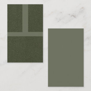 Moss Green Grid Modern Business Card – Customise