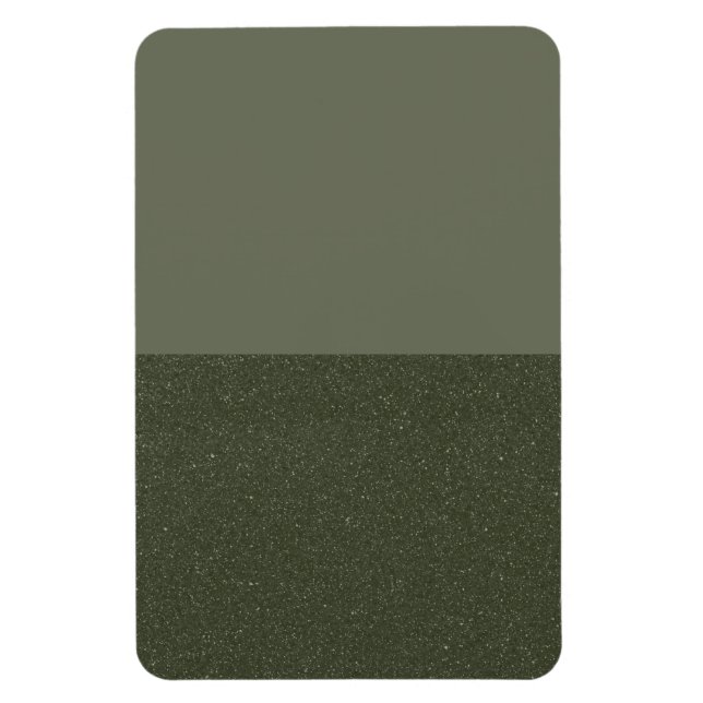 Moss Green Half Textured Custom Flexible Magnet (Vertical)